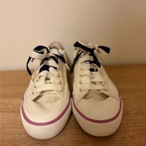 Keds x Kate Spade Cream Sneakers with Purple Trim (NWOT)